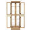TIRAMISUBEST Lighted Glass Curio Display Cabinet - Light Oak Mobile File Cabinet - 3 of 4