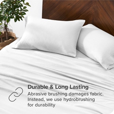 King White Organic Cotton Flannel Sheet Set