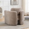 Zen 21" W Modern Barrel Accent Chair Armchair,Curved Streamlined Silhouette Woven Velvet fabric Armchair,Upholstered Barrel Chairs-Maison Boucle - 4 of 4