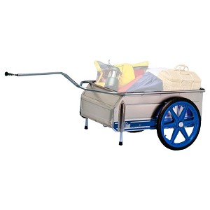 Tipke Manufacturing Company Foldit Do It All Aluminum Folding Cart, Blue Stripe and 5800 Bicycle Hitch for Foldit Marine Utility Cart - 1 of 4