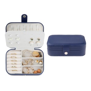 Unique Bargains Travel Portable Leather Jewelry Storage Display Holder - 1 of 4