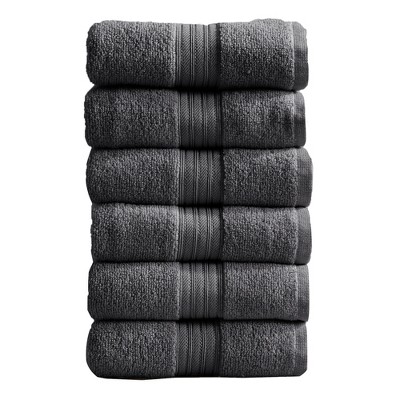 100% Cotton Solid Color Quick Dry Bath Towel Set (hand Towel (6-pack ...