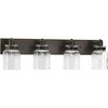 Progress Lighting Calhoun 4-Light Bath Vanity, Brushed Nickel, Clear Glass Shade - 2 of 4