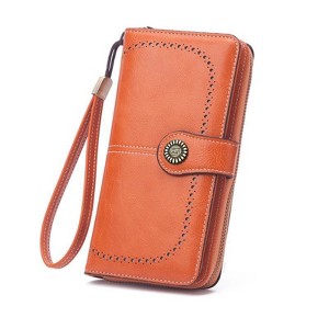 FATMOON Leather Wallets for Women - Large Capacity with Detachable Wrist Strap, Perfect for Travel, Shopping & Daily Use - 1 of 4