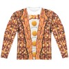 Men's Breakfast Suit (Front Back Print) Long Sleeve Costume T-Shirt - 2 of 4