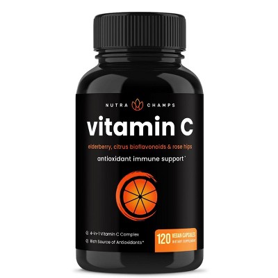 Nutrachamps Vitamin C Capsules Enhanced With Elderberry, Citrus ...