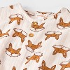 Baby Boys' Fox Printed Henley Gauze Shorts Set - Cat & Jack™ Cream - 3 of 4