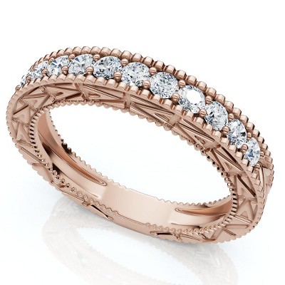 Pompeii3 1/3Ct Diamond Stackable Anniversary Wedding Ring 14k Gold or Platinum Lab Created