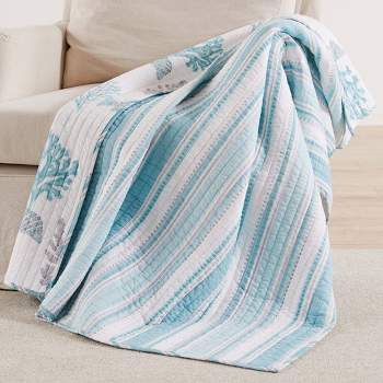 Cape Coral Stripe Quilted Throw - Levtex Home