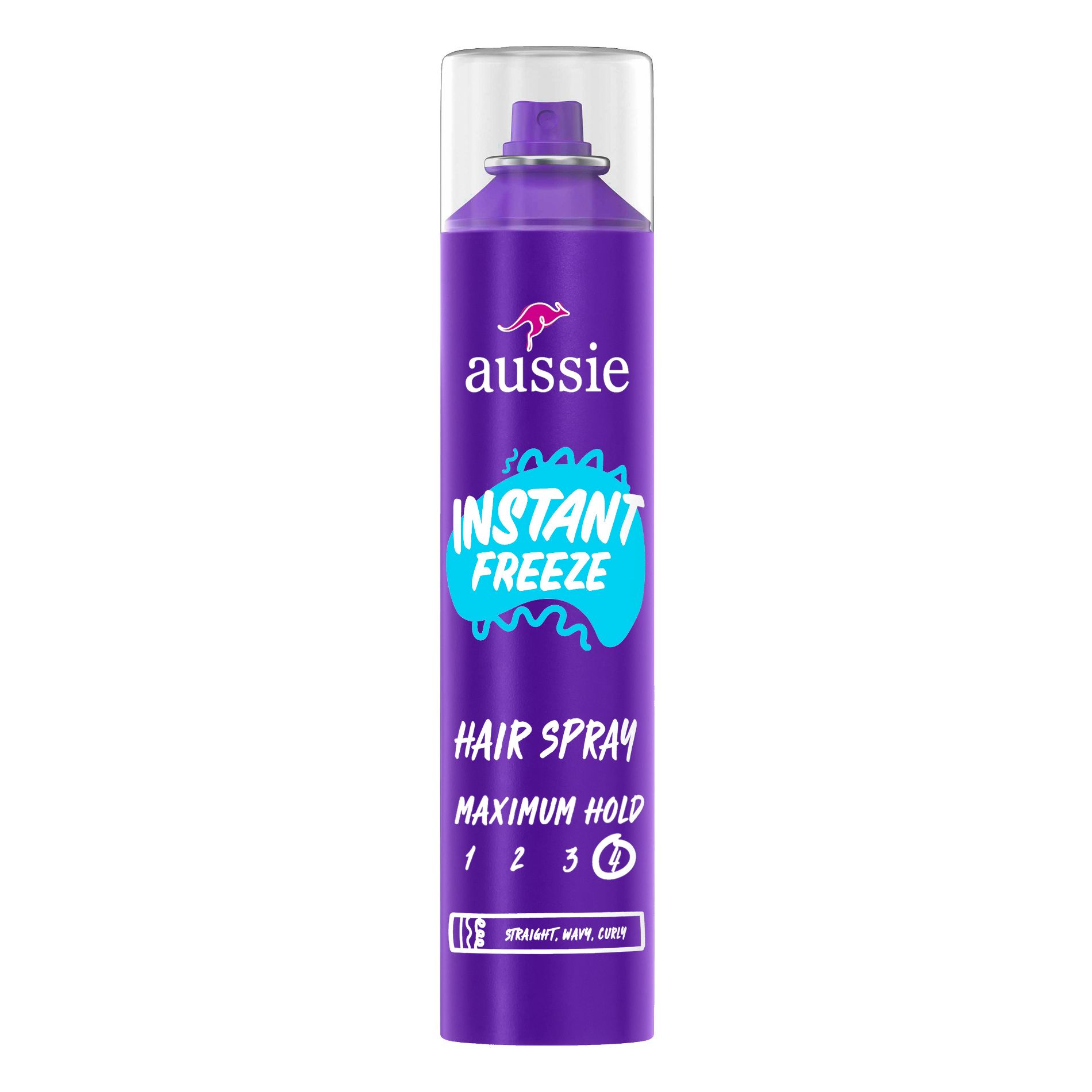 Aussie Instant Freeze Aero Hair Spray - 10oz: For All Hair Types, Aerosol, Smoothing, Securing Hair