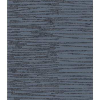Nikki Chu Burundi Thatch Peel and Stick Wallpaper Blue/Navy