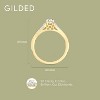 GILDED 1/2 CTTW Lab Grown Diamond Engagement Ring in 14KT Yellow Gold Plating Over Sterling Silver, Size 7 - 4 of 4