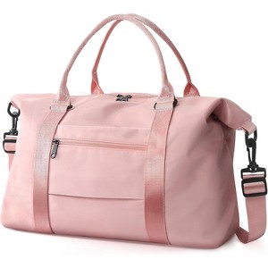 Hachikiko Waterproof Travel Duffle Bag with Trolley Sleeve - Weekender Carry On, Gym Bag, Labor & Delivery Hospital Bag - 1 of 4