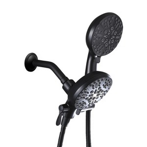 SEVOBAL Shower Faucets High Pressure 3-Way Rainfall Combo Rain Showerhead Hand Held Shower Head Bathroom Accessories Faucets, Black, 16"*16"*12" - 1 of 4