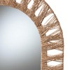 bali & pari Geona Modern Bohemian Metal and Natural Brown Seagrass Accent Wall Mirror - 3 of 4