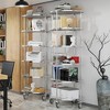Dolonm Heavy Duty Adjustable Storage Rack Metal Shelf Wire Shelving Unit with Wheels & Shelf Liners - 4 of 4