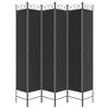 vidaXL 6-Panel Room Divider Black 94.5"x86.6" Fabric - 4 of 4