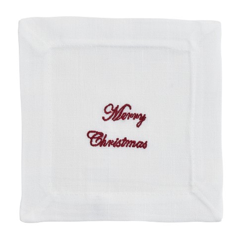 Saro Lifestyle Cotton Table Napkins With Embroidered Borders (set Of 4) :  Target