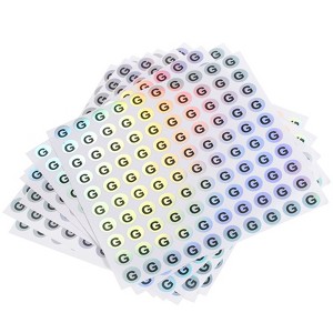 Unique Bargains Laser Capital Alphabet Round Self-Adhesive Reflective Letter Stickers 10 Pcs - 1 of 3