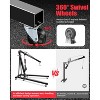 2-Ton Shop Crane with Lever, Hydraulic Folding Engine Hoist w/6 Steel Casters - Lift Car Transmissions, Boat Motors, Farm Equipment (Net Wt. 168 Lbs) - 3 of 4