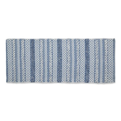 Design Imports Handloomed Slub Stripe - Stonewash Blue & White - 2 Ft 3 In X 6 Ft