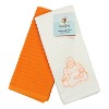 Sloppy Chef Lucky Embroidered Kitchen Towel (2-Piece Set), 16x26, 100% Cotton, Laughing Buddha Design - 2 of 4