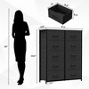 DOMETOUR Drawer Dresser for Bedroom, Fabric Storage Tower Tall Chest Organizer, Storage Cabinet Unit Bins Living Room Entryway Closet-Black - 3 of 4