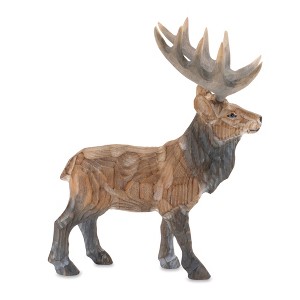 Wooden Deer Figurine - 1 of 2