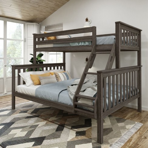 Plank+beam Solid Wood Twin Xl Over Queen Bunk Bed For Adult,, Clay : Target