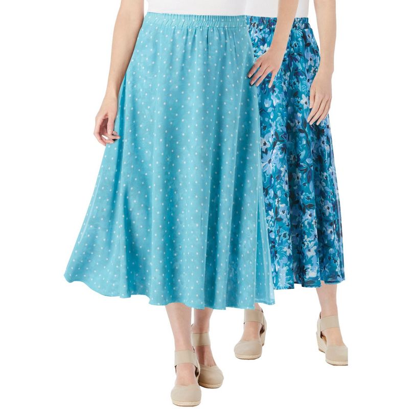 Woman Within Women's Plus Size Reversible skirt, 1 of 3