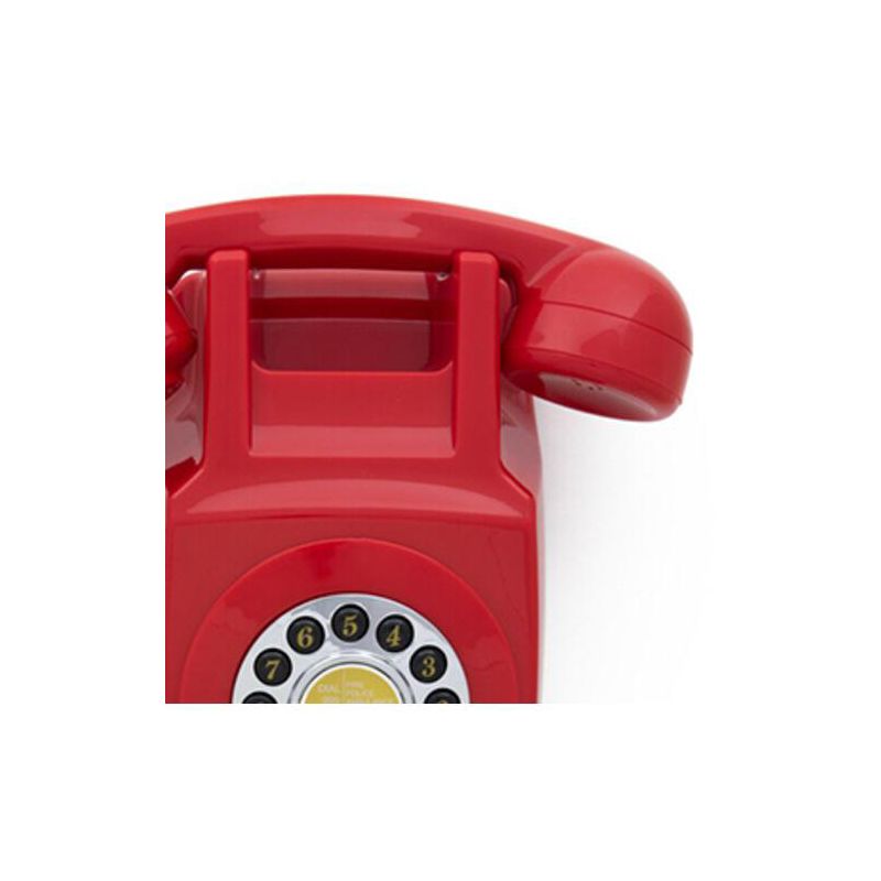 GPO Retro GPO746WRED 746  Wall Mount Push Button Telephone - Red, 5 of 7