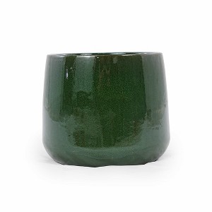 SpassWay 14" Dia Outdoor Indoor Ceramic Planter Pot Decorative Planter with Drainage Hole Patio Flower Pot - 1 of 4