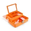 Caboodles School Spirit On-The-Go Girl Organizer - White Over Orange - 4 of 4