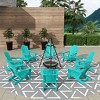 WestinTrends Malibu  HDPE Outdoor Folding Poly Adirondack Chair (Set of 8) - 2 of 4