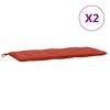 vidaXL Garden Bench Cushions 2 pcs Melange Red 47.2"x19.7"x2.8" Fabric - 4 of 4