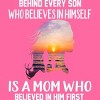Women's Design By Humans Mother Behind Every Son Who Believes In Himself Is A Mom By corndesign Racerback Tank Top - 2 of 2
