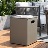 Sol Living Propane Tank Cover Fire Pit Accessories Square 16" Fits Standard 20 lb. Propane Tank - 2 of 4
