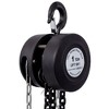 Chain Hoist 1 Ton/2,200 Lbs Capacity Industrial Grade Steel Structures with 2 Hooks for Garage Factory Dock Black One Size - 3 of 4