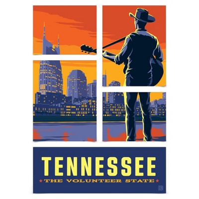 Americanflat Tennessee State Pride 5 Piece Grid Poster Wall Art Room ...