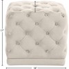 Meridian Furniture,Stella Velvet Ottoman/Stool - 3 of 4