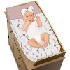 Sweet Jojo Designs Girl Changing Pad Cover Watercolor Floral Garden Rose Pink and Taupe - 3 of 4