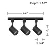 Pro Track 3-Head 12 Watt LED Ceiling Track Light Fixture Kit Floating Canopy Spot Light Dimmable Adjustable Black Modern Kitchen Bathroom 44" Wide - 4 of 4