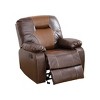 MAYEERTY Recliner Chair, Breathable Leather Reclining Chair with Adjustable Backrest for Living Room, Brown - 2 of 4