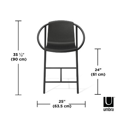 Ringo Black Metal Counter Height Barstool