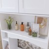 FUFU&GAGA Over-Toilet Storage Cabinet with Doors,Bathroom Hutch Shelf Over Toilet,Adjustable Shelves,Anti-Tip,Toilet Rack for Restroom, Laundry - 2 of 4