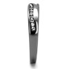 Slickblue Women’s Light Black Stainless Steel Ring with Clear Crystal, Eternity Band Design, Single-Tone, Sizes 5-10 - 4 of 4