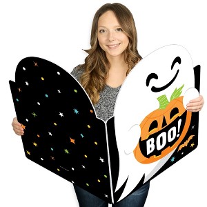 Big Dot of Happiness You've Been Booed - Ghost Halloween Giant Greeting Card - Big Shaped Jumborific Card - 16.5 x 22 inches - 1 of 4