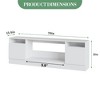 75" Modern TV Stand with Storage - Entertainment Center Compatible with 36" Electric Fireplaces - 4 of 4