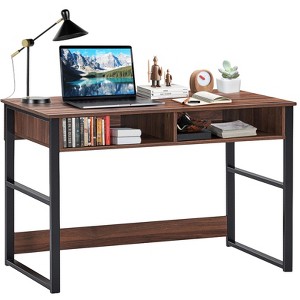 Tangkula Computer Desk Study Writing Table w/2 Drawers Workstation for Home Office - 1 of 4