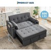 Sofa Bed Couch, Futon Sleeper Couches with Pull Out Bed, USB Convertible Sofa Cama for Small Spaces, 3 in 1 Loveseat Furniture Lounge Recliner - 2 of 4